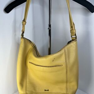The Sak Buttercup Yellow Buttery Supple Leather Shoulder Hobo Bag Casual Elegant